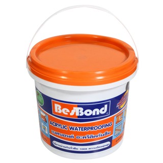 วัสดุกันซึม อะคริลิกกันซึม BESBOND 4KG เทา เคมีภัณฑ์ก่อสร้าง วัสดุก่อสร้าง BESBOND 4KG GRAY WATERPROOFING ACRYLIC