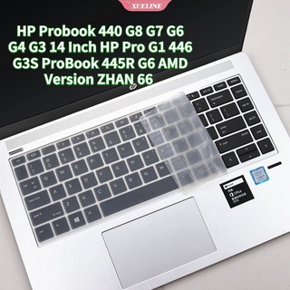 แผ่นฟิล์มใส กันฝุ่น บางมาก สําหรับแป้นพิมพ์โน้ตบุ๊ก HP ProBook 440 G8 G7 G6 G4 G3 14 นิ้ว HP Pro G1 446 G3S ProBook 445R G6 AMD Version ZHAN 66