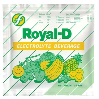 ROYAL-D รอแยล-ดี 25กรัม เครื่องดื่มเกลือแร่ รวม 4 รส บรรจุ 10 ซอง [1 กล่อง] FF 510X สำหรับผู้ที่เสียเหงื่อมาก