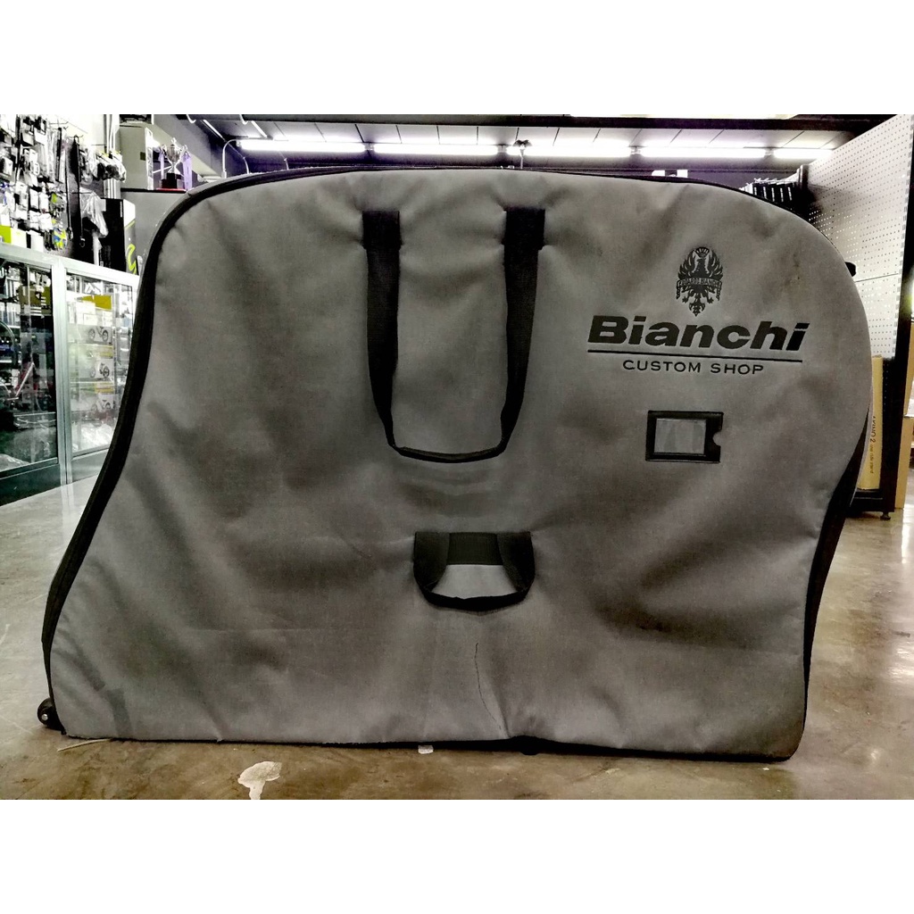 กระเป๋าใส่จักรยานสำหรับเดินทาง BIANCHI CUSTOM SHOP สีเทา (สินค้ามือสอง)
