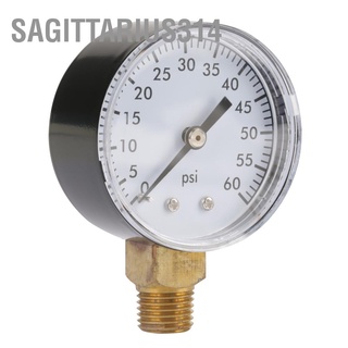 Sagittarius314 0-60psi Pressure Gauge Manometer for Water Air Oil Dial Instrument Base Entry NPT 1/4"