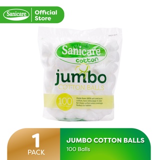 Sanicare Jumbo Cotton Balls 100s (1 Pack)