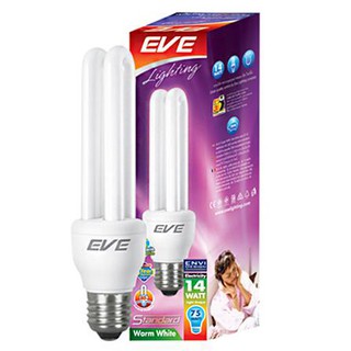 อุปกรณ์เพิ่มความสว่าง หลอดประหยัด EVE STANDARD CFL 14 วัตต์ WARMWHITE