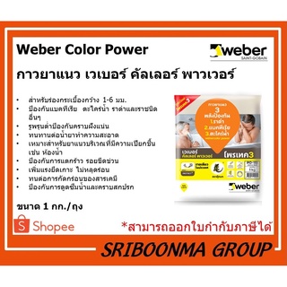 Weber Color Power | กาวยาแนว เวเบอร์คัลเลอร์ พาวเวอร์ | กาวยาแนวคุณภาพสูง สำหรับ ห้องน้ำ ห้องครัว | ขนาด 1 กก./ถุง