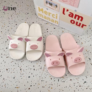 รองเท้าแตะหมูสีชมพูน่ารักกันลื่น (สามสี 26-41 หลา)