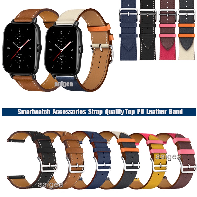 สายหนังเปลี่ยนสายสำหรับ Huami Amazfit GTS 2 2e 3 4 GTS2 mini GTS3 GTS4 Smartwatch สำหรับ Amazfit Bip