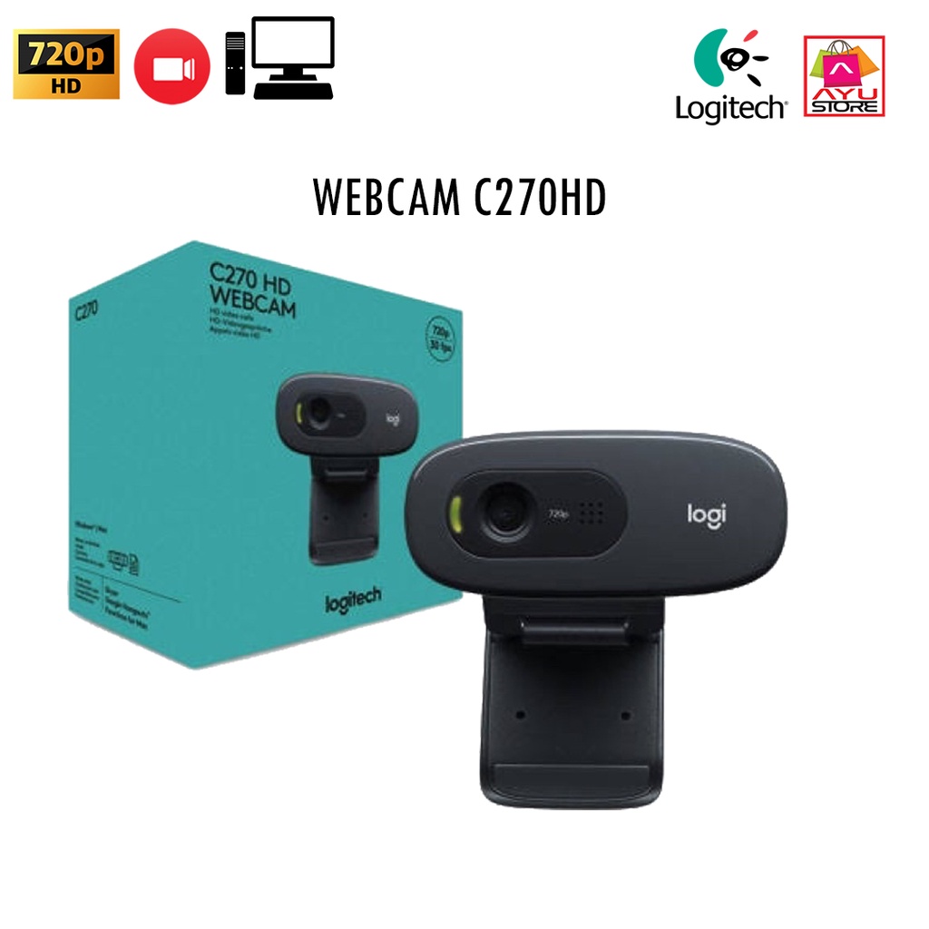 กล้องเว็บแคม Logitech C270 Webcam HD 720P  ของแท้100% มีการรับประกัน
