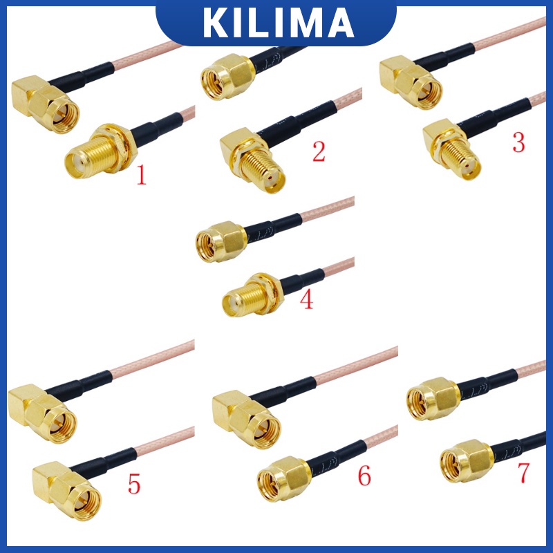 สายเคเบิลเชื่อมต่อ SMA ผู้ เป็น SMA เมีย RG316 RF โคแอกเชียล
