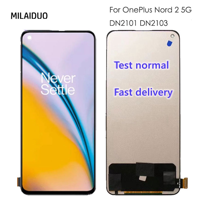 หน้าจอแสดงผลสัมผัสดิจิทัล LCD TFT สําหรับ OnePlus Nord 2 5G DN2101 DN2103