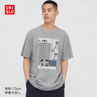 เสื้อยืดโอเวอร์ไซส์ใหม่ Uniqlo เสื้อยืดลําลองสําหรับผู้ชาย ผู้หญิง แขนสั้น คอกลม ลาย MICKEY MOUSE (Disney Series) 43963S