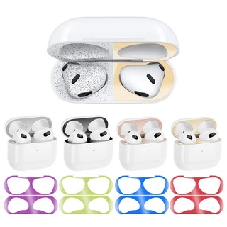 Anti-static โลหะฝุ่นสติกเกอร์ฟิล์มสําหรับ AIRPODS PRO3 2 AIRPODS 3 4/4ANC
