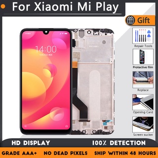 หน้าจอสัมผัส LCD 5.84 นิ้ว พร้อมกรอบ แบบเปลี่ยน สีดํา สําหรับ XIAOMI Play Mi Play Display M1901F9E