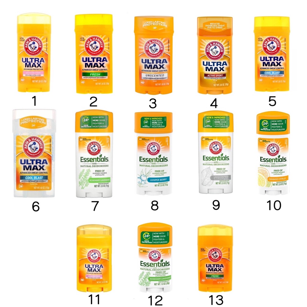 พร้อมส่ง ของแท้ Arm & Hammer Deodorants ขนาดใหญ่และขนาดเล็ก ดีโอสติ๊ก