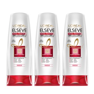 ไม่ใช้แล้วจะเสียใจ LOREAL ELSEVE CONDITIONER ลอรีอัล เอลแซฟ โททอล รีแพร์5 รีแพริ่ง ครีมนวดผม ขนาด 125ml ยกแพ็ค 3ขวด สำหร