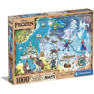 จิ๊กซอว์ Clementoni - Disney Frozen Story Maps  1000 piece  (ของแท้  มีสินค้าพร้อมส่ง)