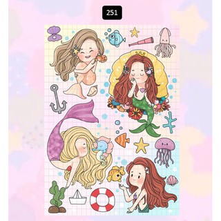 สติ๊กเกอร์ลาย 251. Mermaid World