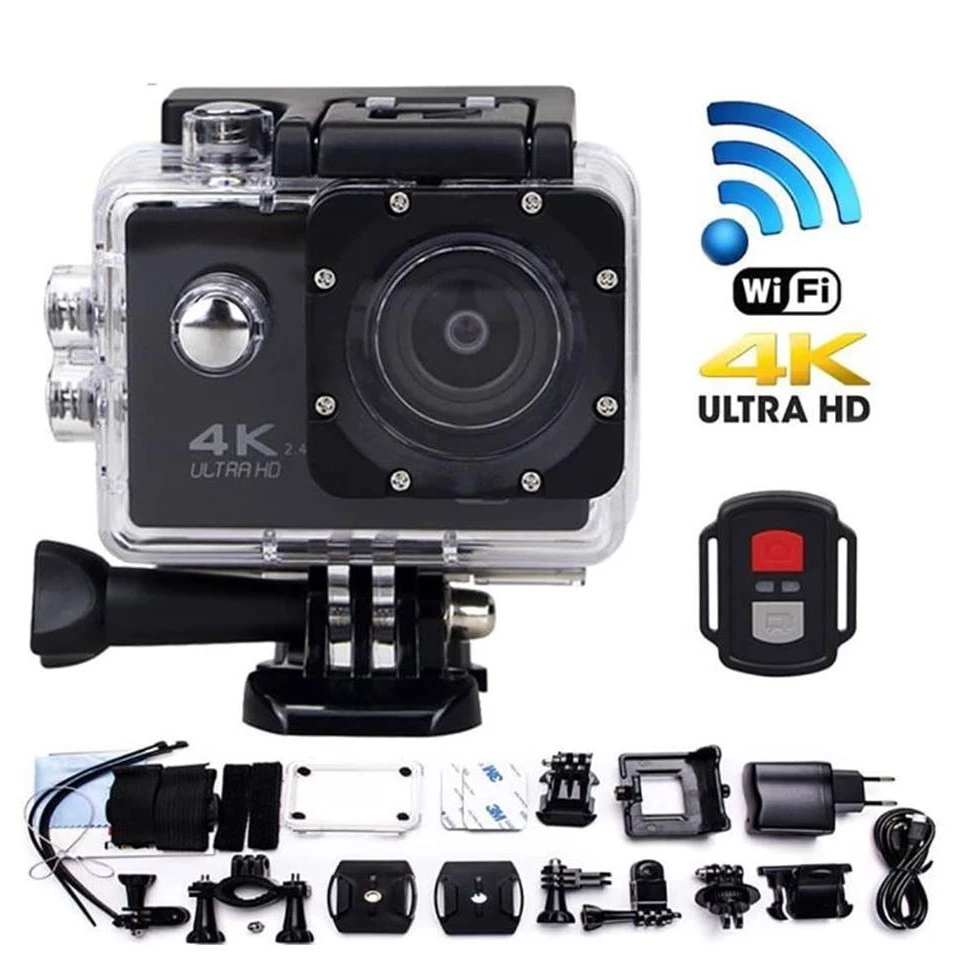 กล้องกันน้ำ กล้องถ่ายใต้น้ำ กล้องติดหมวก 4k Ultra Action Camera With Remote thumbnail 5