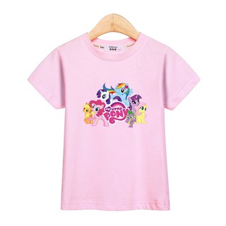 Girls T-shirt My Little Pony Clothing เสื้อยืดการ์ตูนสำหรับสาว ๆเสื้อฤดูร้อนสำหรับเด็กเสื้อผ้าแขนสั้นสำหรับทารก