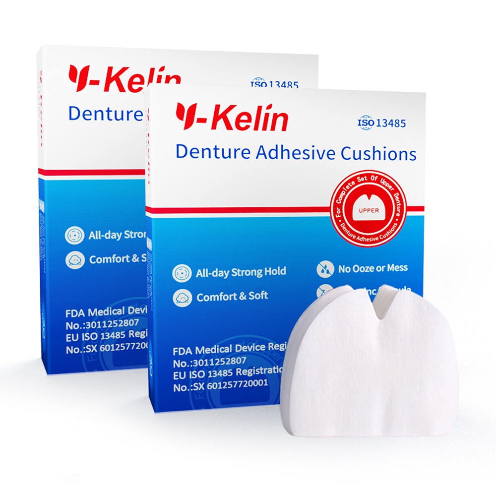 Y-kelin แผ่นกาวติดฟันปลอม 30 แผ่น (ด้านบน) สําหรับฟันบน