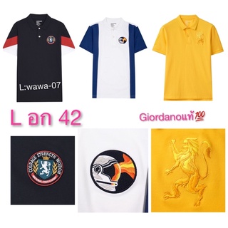 เสื้อโปโลผู้ชาย Giordano แท้ size L อก 42 เสื้อคอปก