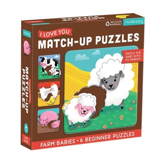 จิ๊กซอว์แม่ลูก Mudpuppy I Love you Baby Farm Match Up Puzzle