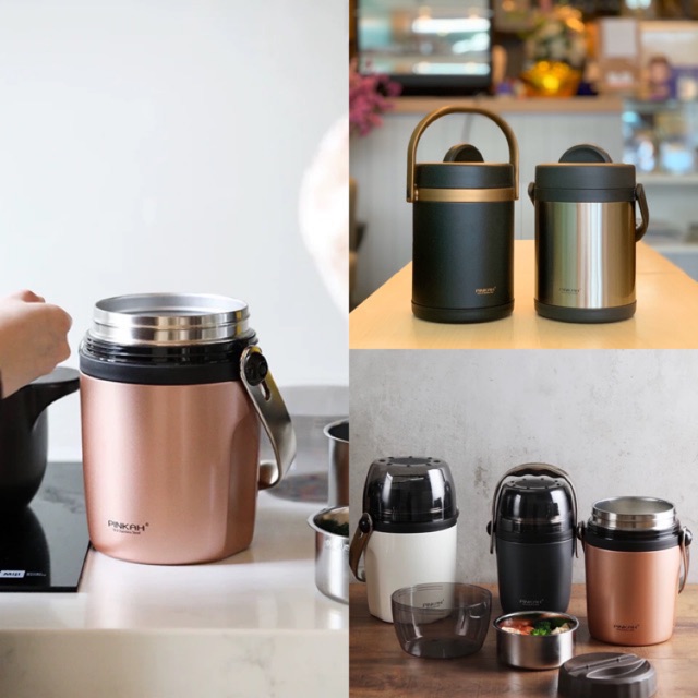 ปิ่นโตสูญากาศสองชั้นสแตนเลส 316L และปิ่นโตสแตนเลส304 2ชั้นและ3ชั้น