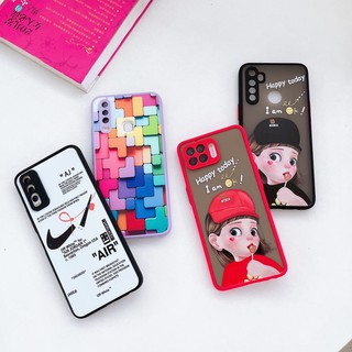 ออฟโป้ A52020 เคสขอบสีสกรีนลายสำหรับรุ่น OPPO Realme5 RealmeC3 Realme6i Reno3pro Reno4 Reno2F F9 A52020 A92020 Reno5