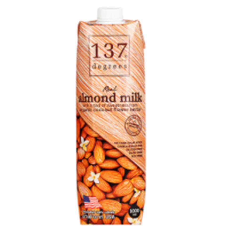 137ดีกรีน้ำนมอัลมอนด์สูตรดั้งเดิม 1000มล.137 Degrees Almond Milk Original Formula 1000 ml.เครื่องดื่