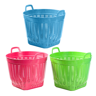 🔥สินค้าขายดี!! เข่งพลาสติก BIG ONE เบอร์ 6 คละสี Storage Baskets &amp; Bins