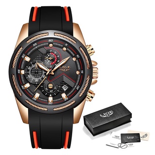 2019LIGE New Mens Watches Silicone Strap Top Luxury Brand Watch Men s Quartz Date Clock Waterproof