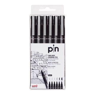 ปากกาหัวเข็ม ตัดเส้น Uni pin fine-liner drawing pen set