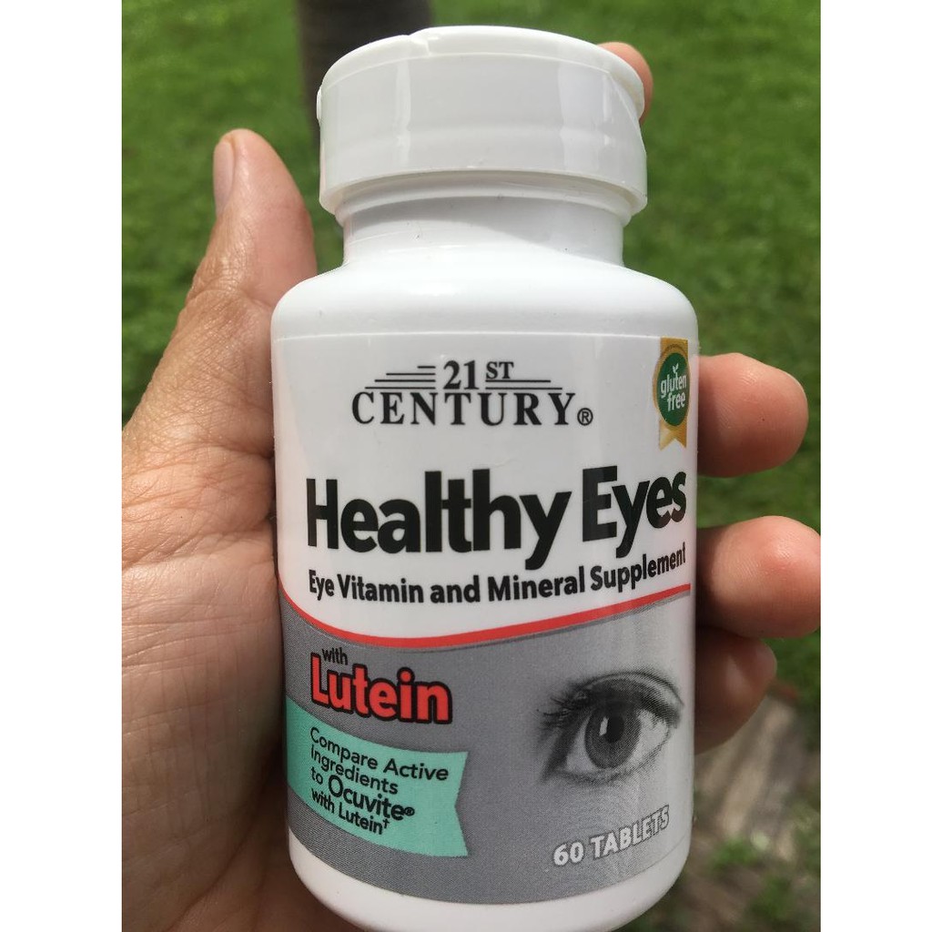 วิตามินบำรุงสายตา 21st Century, Healthy Eyes with Lutein, 60 Tablets ของแท้!!..พร้อมส่ง