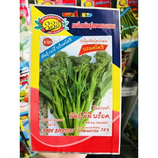 เบบี้ บร็อคโคลี่ อิตาลี 10เมล็ด เบบี้บร็อคโคลี่ Baby Broccoli พันธุ์มินิบร็อค เมล็ดพันธุ์