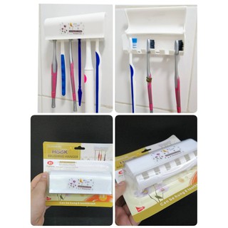 ที่แขวนแปรงสีฟัน HOOK BRUSHING HANGER แบบ 5 ช่อง และแบบ6 ช่องพร้อมฝาปิดในตัว ยึดติดด้วยจุ๊บยางติดบนกระจกหรือผนังเรียบ