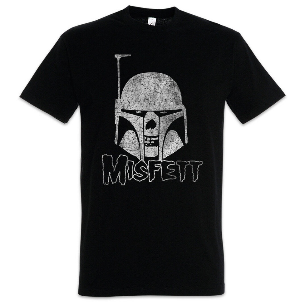 เสื้อยืดคอกลมเสื้อยืด พิมพ์ลาย Surprise Misfett The Boba Star Fett Misfits Fun Head Curtis Simdonova