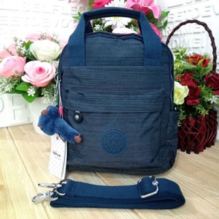 KIPLING 3 WAYS MINI BACKPACK   👍กระเป๋าสะพายรุ่นใหม่วัสดุ Nylon &amp; Polyester 100%