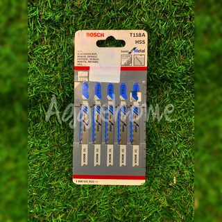 BOSCH ใบเลื่อยจิ๊กซอ รุ่น T118A (2608631013) 1,1-1.5MM (แพ็ค5ใบ) ใบตัดเหล็ก ตัดโลหะ เลื่อยจิ๊กซอว์