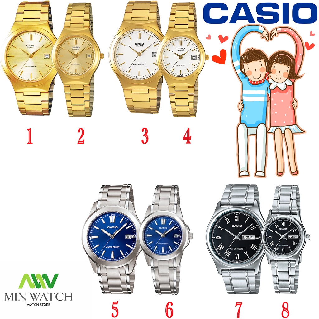 นาฬิกา รุ่น Casio  สายสแตนเลส สีทอง รุ่น LTP-1170N-9A ( Gold )/MTP-1170N-9A ใหม่ ประกันศูนย์เซ็นทรัลCMG 1 ปี
