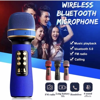 WS-898 บลูทูธมือถือไมโครโฟนคาราโอเกะไร้สายลำโพงคู่ลำโพงคอนเดนเซอร์ Mic Player ร้องเพลงสำหรับ IOS Android สมาร์ททีวี