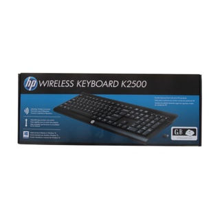 คีย์บอร์ด KEYBOARD WIRELESS HP BLACK K2500 (แป้นพิมพ์ Eng)  รับประกัน 6เดือน