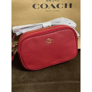 Coach Crossbody Pouch In Pebble Leather