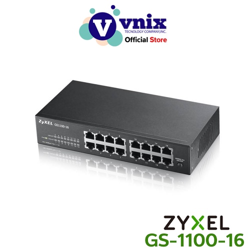 ZyXEL รุ่น GS-1100-16 อุปกรณ์ Gigabit Unmanaged Switching Hub 16 Port