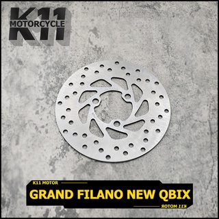 （3.5mm）จานดิสเบรค รุ่นGRAND FILANO NEW QBix  จานดิส จานเบรคเจาะ GRAND FILANO NEW QBix หนา 3.5มิล