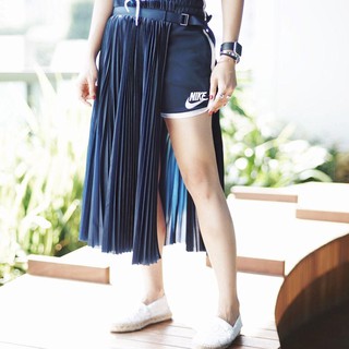 [ของแท้ 100%] กางเกงผู้หญิง NIKE ไนกี้ LAB X SACAI PLEAT WRAP SKIRT 802249-451 กางเกงแฟชั่น