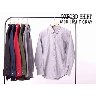 เสื้อเชิ้ตผ้า oxford  สีเทา