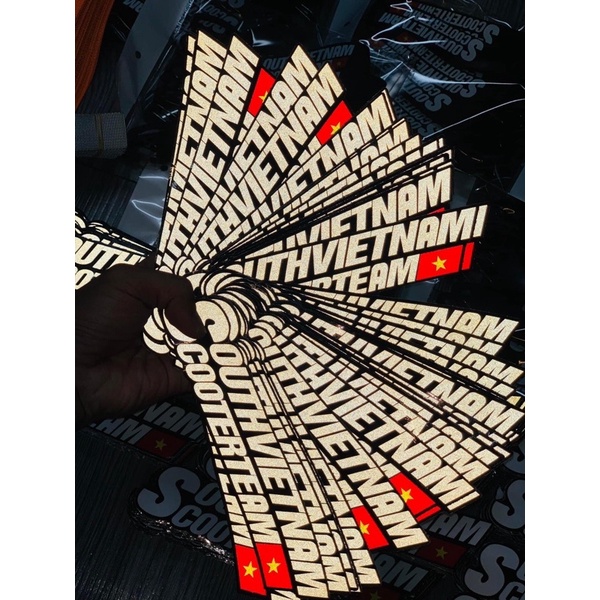 South Vietnam Letter Logo Sticker สติ๊กเกอร์ตกแต่งทีมสกู๊ตเตอร์สําหรับทีมสกู๊ตเตอร์
