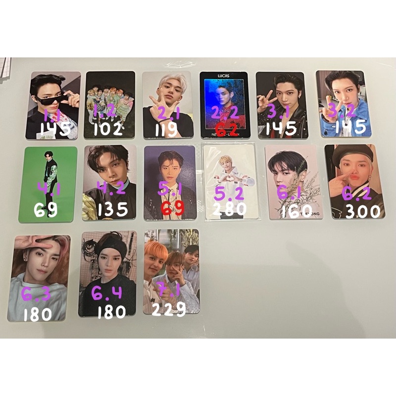 nct 127 dream wayv superm photo card [taeyong mark jeno johnny taeil lucas ten baekhyun]