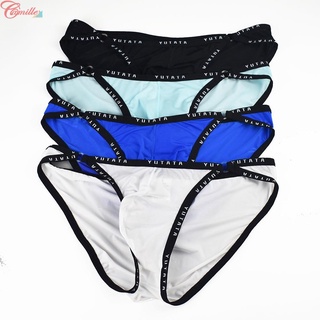 CAMILLES - -1*Mens Personality Sexy Ultra-Thin Ice Silk Sexy Letter Narrow Low-Waist Briefs-【Mens-fashion】