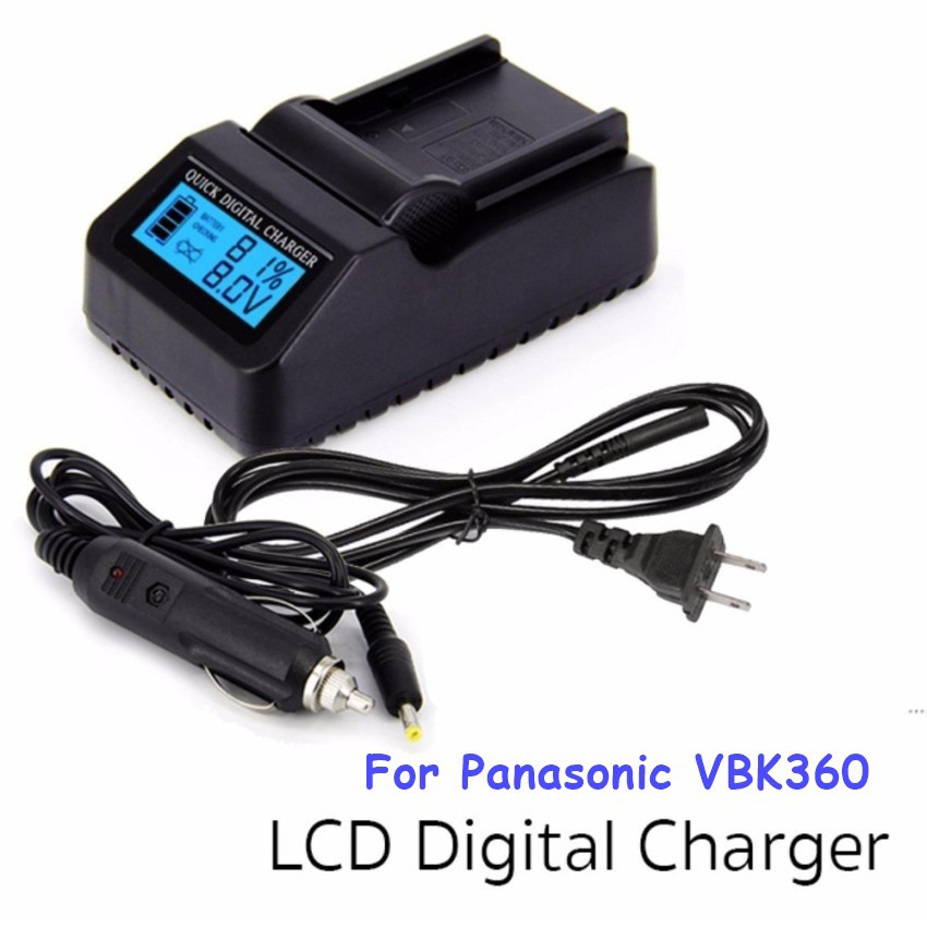 VWVBK360 VBY100 Battery Charger Adapter For Panasonic VWVBL090 VW