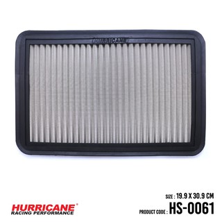 HURRICANE กรองอากาศสแตนเลส , ผ้าแดง Honda ( Passport ) , Isuzu (  Trooper ) , Opel ( Monterey) , Toyota ( T100 ) HS-0061